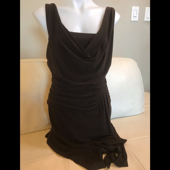 Frank Lyman Chocolate Brown Stretchy Dress - Picture 2 of 12
